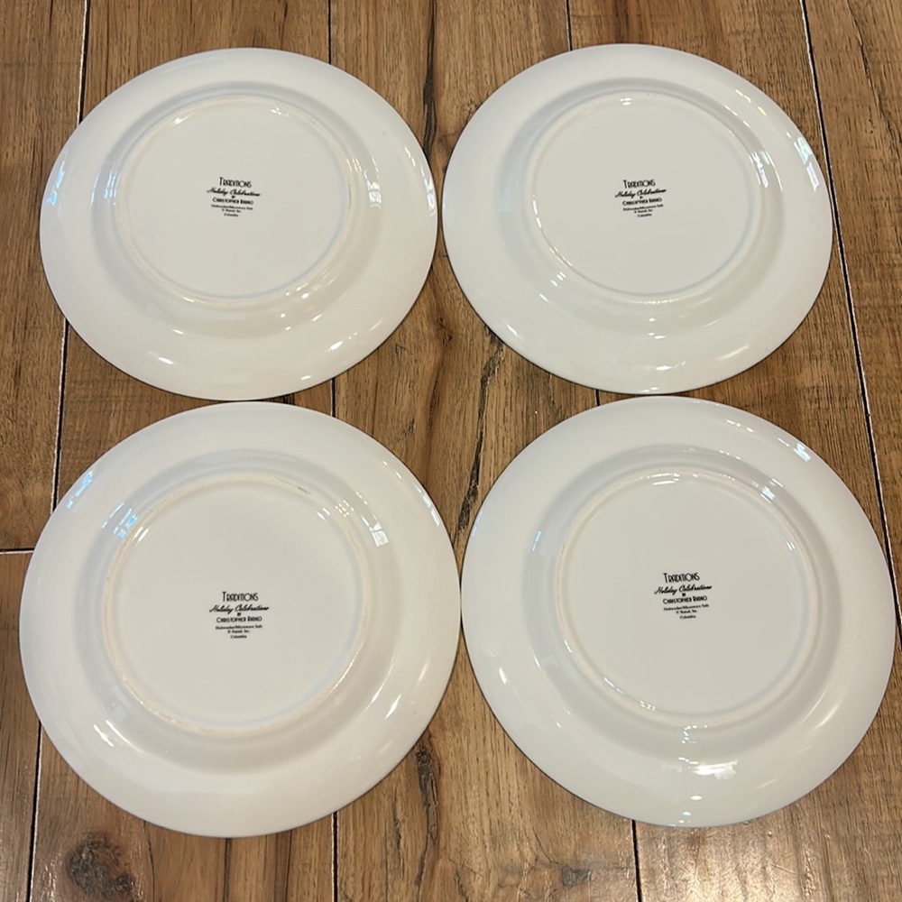 Christopher Radko Traditions Holiday  - Set of 4 salad plates, Santa, S - Picture 6 of 6